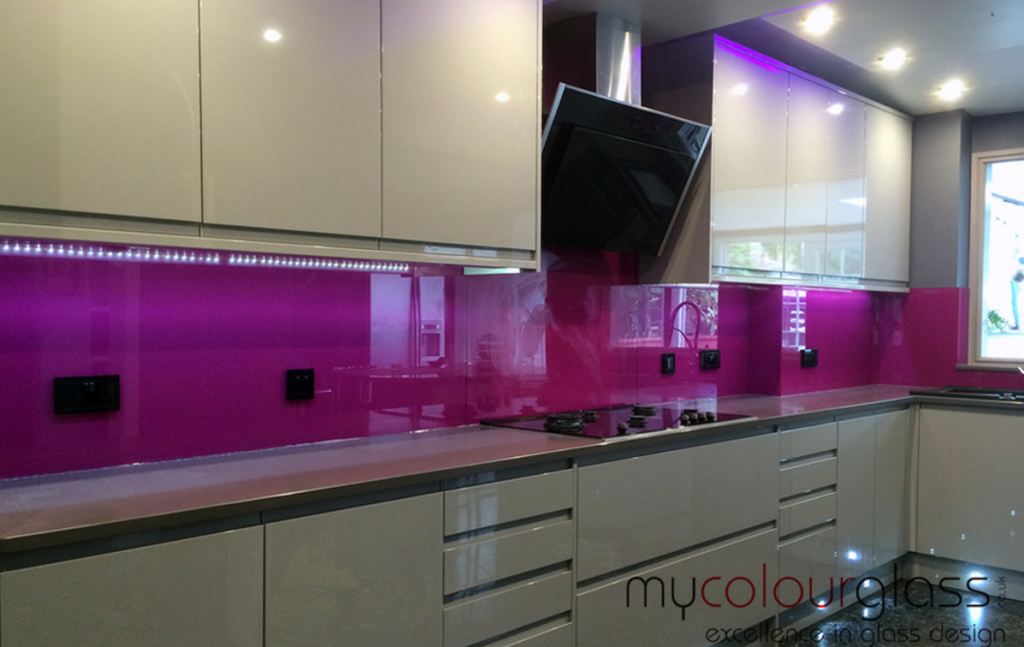purple coloured kitchen glass
