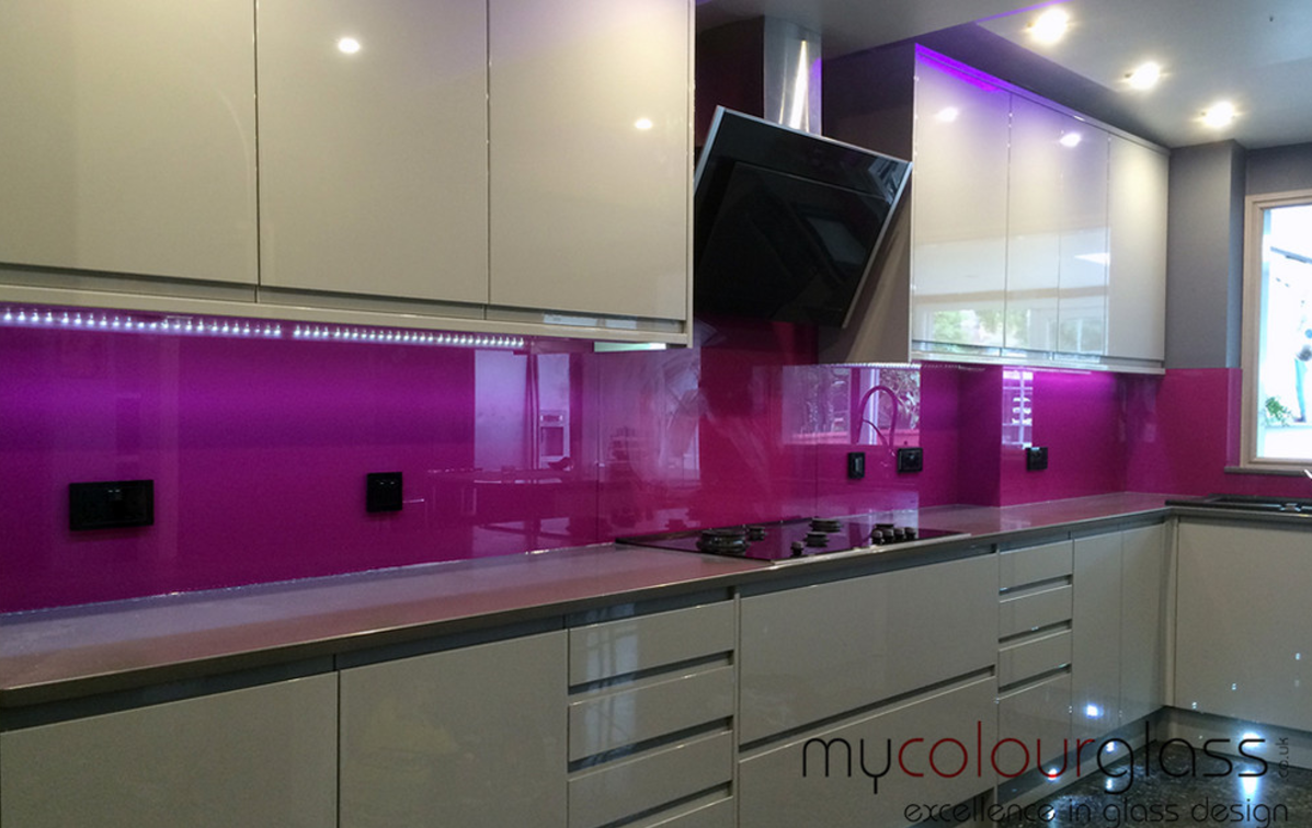 Purple Glass Splashbacks